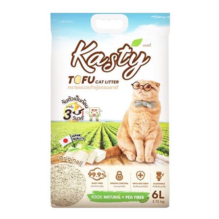 ทรายแมวเต้าหู้ KASTY TOFU CAT LITTER ORIGINAL 6 ลิตร