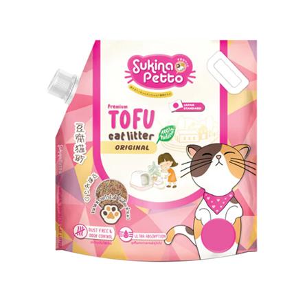 ทรายแมวเต้าหู้ SUKINA PETTO TOFU LITTER ORIGINAL 7 ลิตร_0