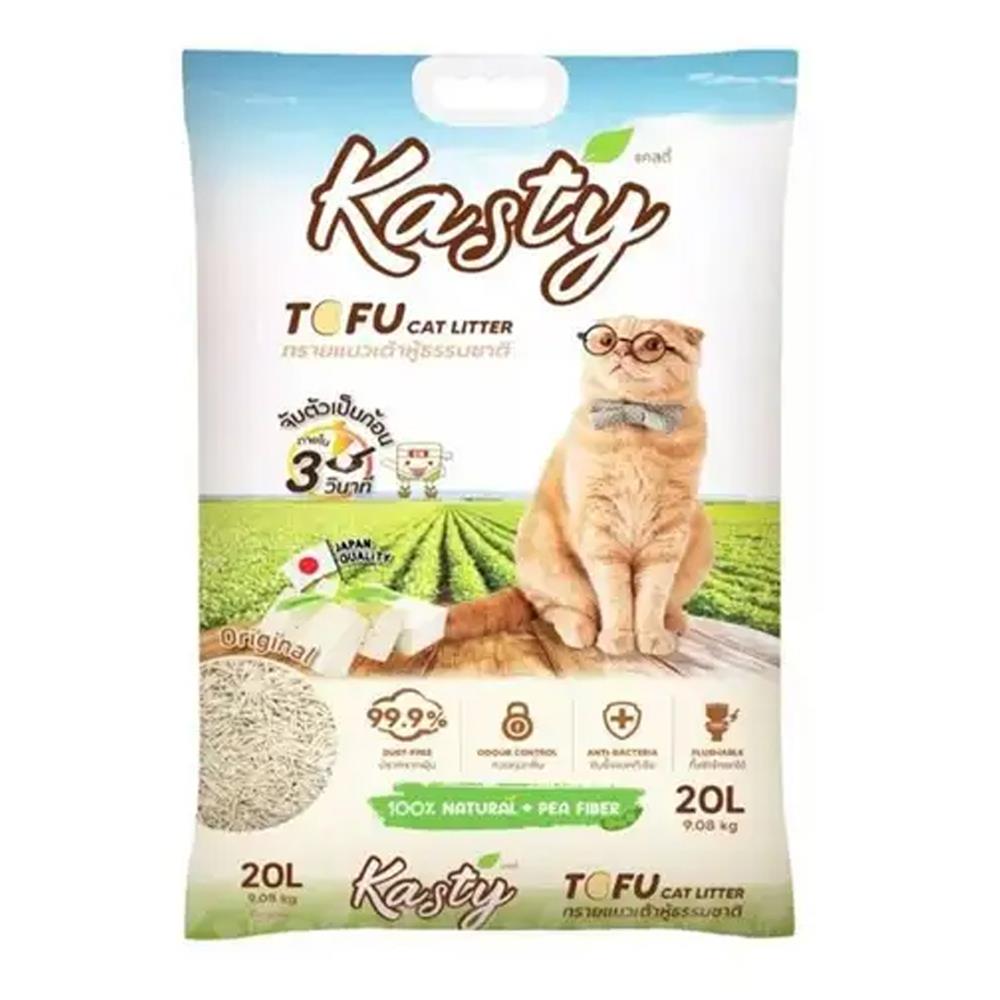 ทรายแมวเต้าหู้ KASTY TOFU LITTER ORIGINAL 20 ลิตร