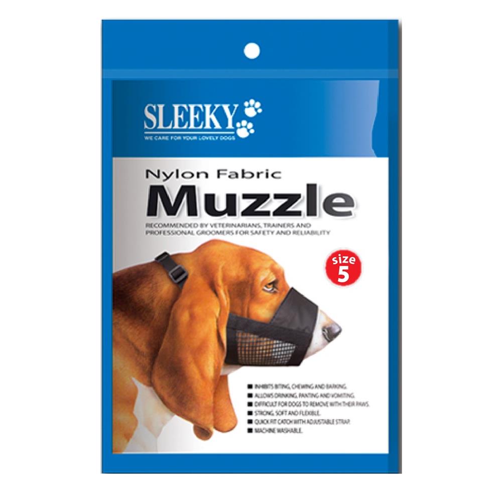 ตะกร้อครอบปากสุนัข SLEEKY เบอร์ 5 สีดำ