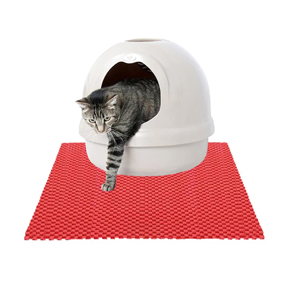 แผ่นดักทรายแมว KANIMAL MAT ไซซ์ M สีแดง