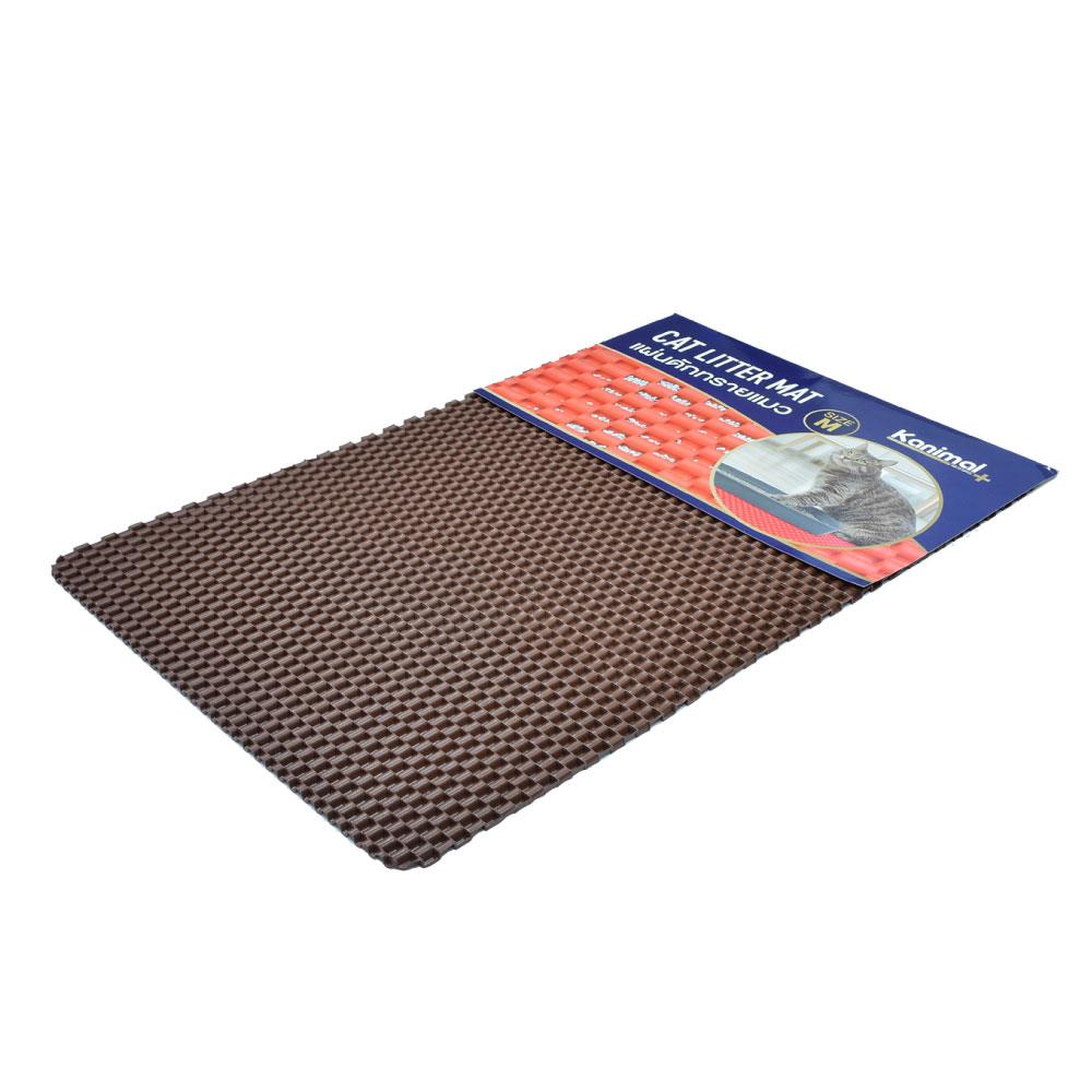 แผ่นดักทรายแมว KANIMAL ไซซ์ M สีน้ำตาล
