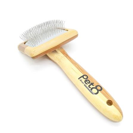 หวีแปรงขนสัตว์เลี้ยง PET 8 BAMBOO SLICKER BRUSH ไซซ์ S