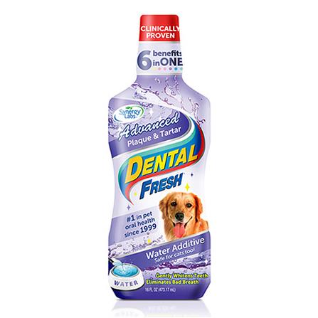 น้ำยาบ้วนปากสุนัข DENTAL FRESH สูตร ADVANCED PLAQUE & TARTAR 473 มล.