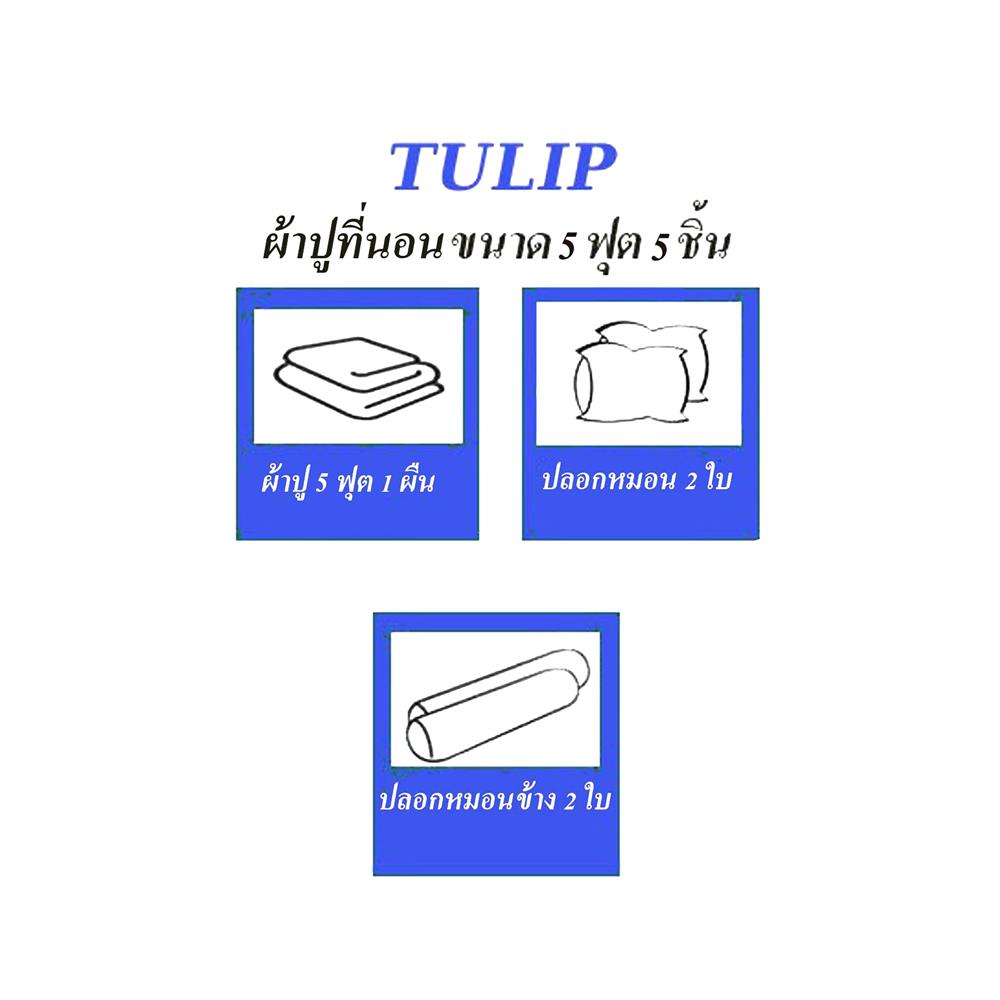 ชุดผ้าปูที่นอน 5 ฟุต 5 ชิ้น TULIP SUMIKKO GURASHI 60013-DLC104