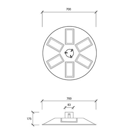 ไฟสนาม SOLAR LUMAX 58-00339 500 วัตต์ วอร์มไวท์ สีดำ_7