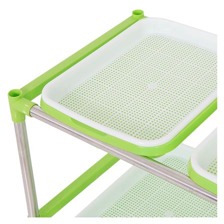 ถาดเพาะต้นอ่อน SPRING 4 ชั้น 8 ถาด สีเขียว_2