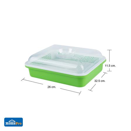 ถาดเพาะต้นอ่อนพร้อมฝาปิด SPRING สีเขียว_6