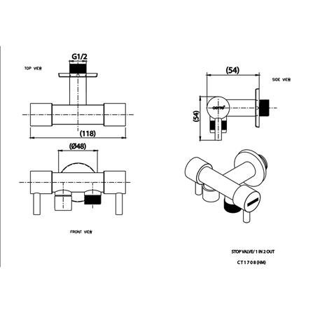วาล์วฝักบัว COTTO CT1708(HM)_2