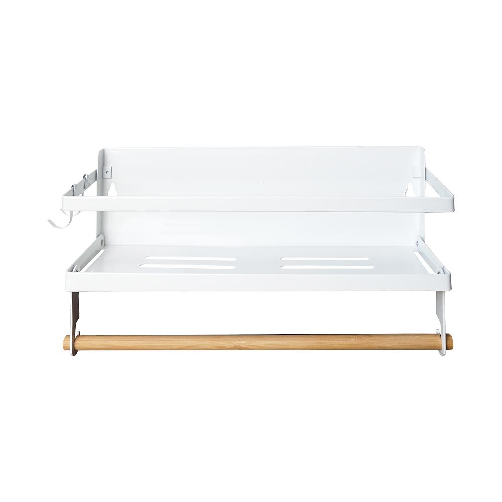 ชั้นวางของแม่เหล็กติดตู้เย็น KECH 31X11.3X16.7 ซม. ไซซ์ S สีขาว