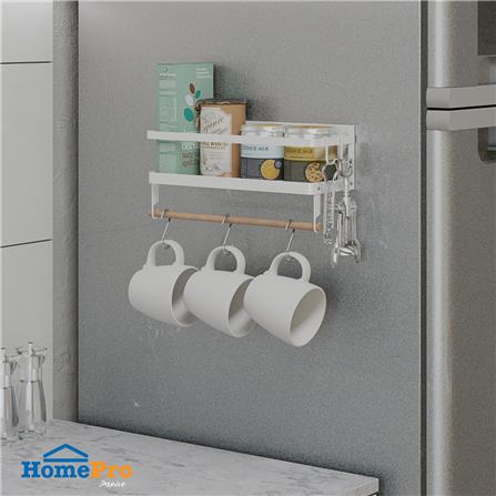 ชั้นวางของแม่เหล็กติดตู้เย็น KECH 31X11.3X16.7 ซม. ไซซ์ S สีขาว_2
