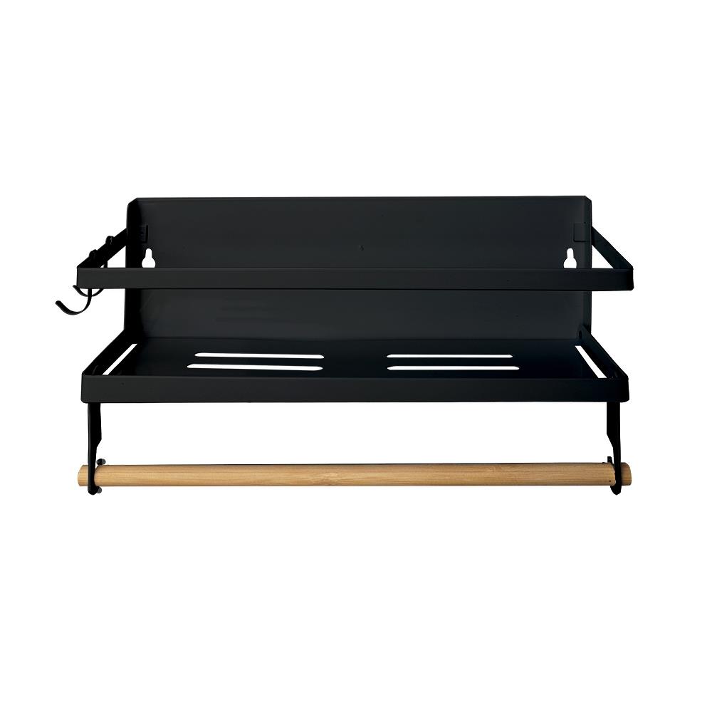 ชั้นวางของแม่เหล็กติดตู้เย็น KECH 31X11.3X16.7 ซม. ไซซ์ S สีดำ