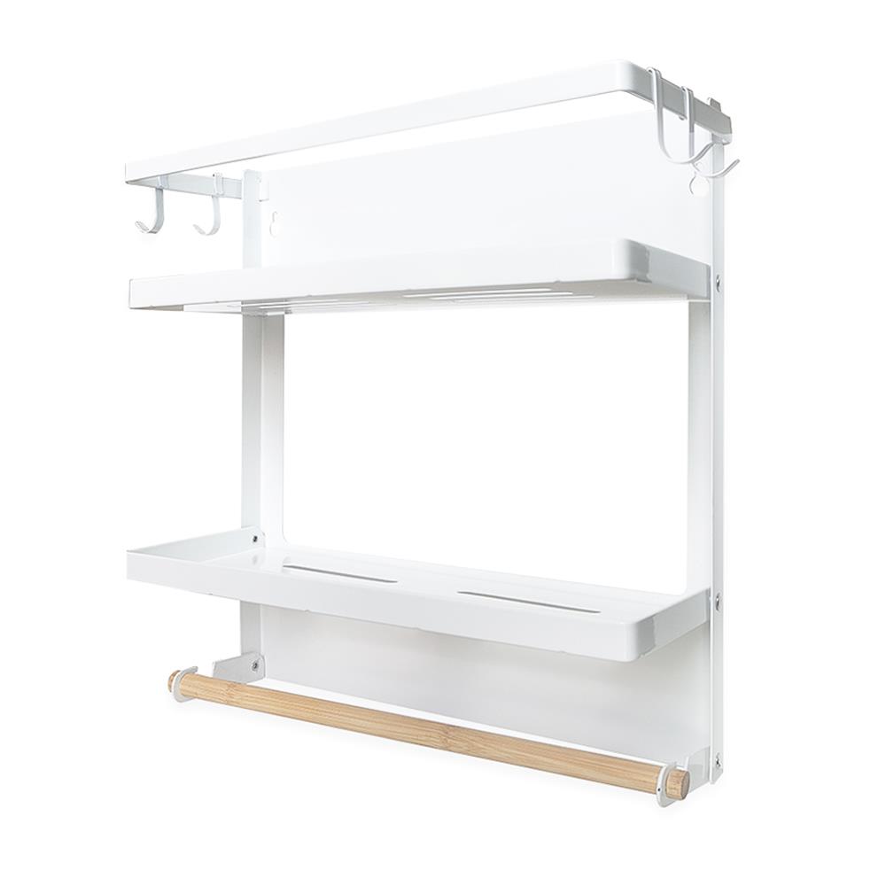 ชั้นวางของแม่เหล็กติดตู้เย็น KECH 31X11.3X31 ซม. ไซซ์ M สีขาว