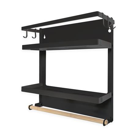 ชั้นวางของแม่เหล็กติดตู้เย็น KECH 31X11.3X31 ซม. ไซซ์ M สีดำ