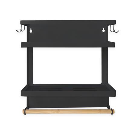 ชั้นวางของแม่เหล็กติดตู้เย็น KECH 31X11.3X31 ซม. ไซซ์ M สีดำ_1