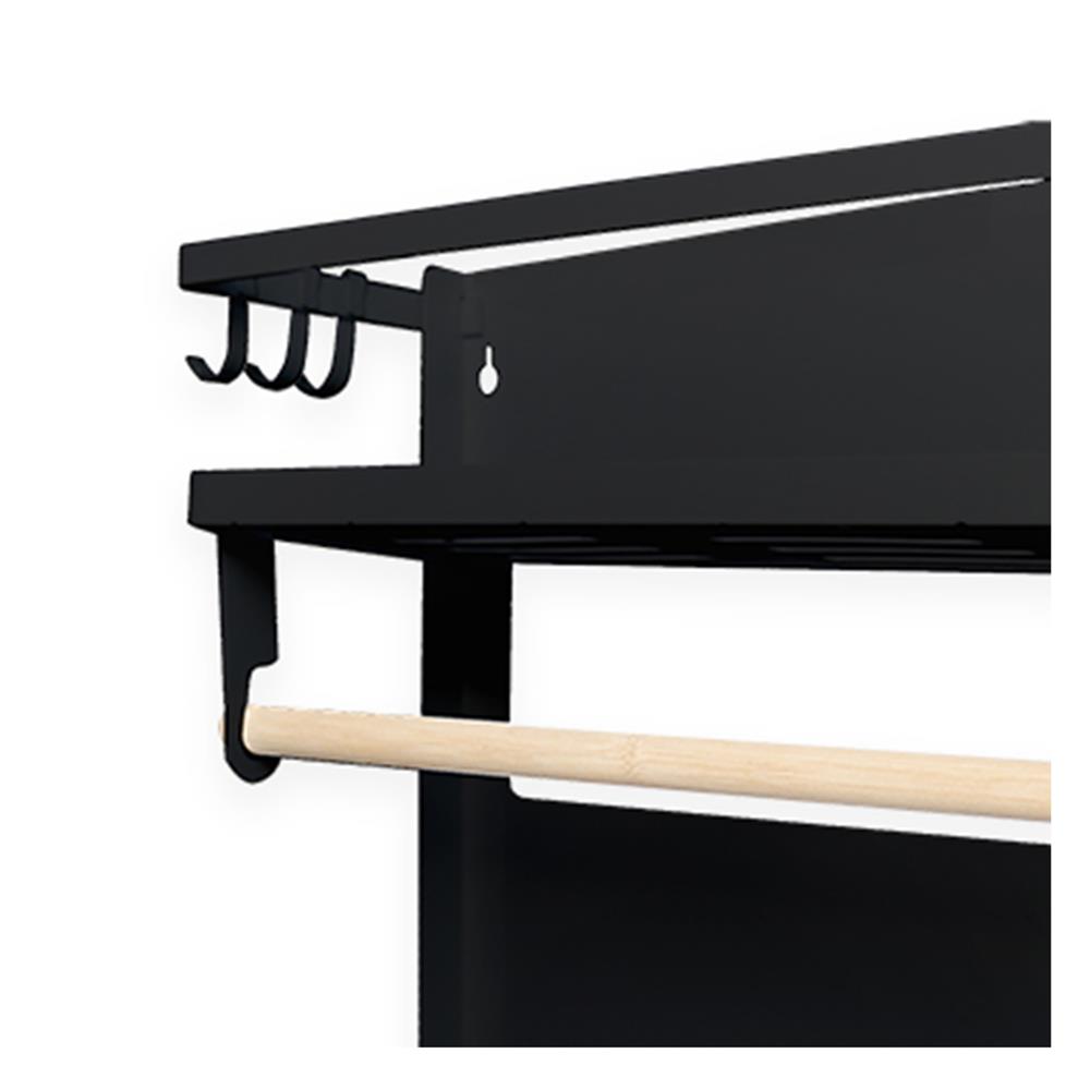 ชั้นวางของแม่เหล็กติดตู้เย็น KECH 31x11.3x47.5 ซม. SIZE L สีดำ