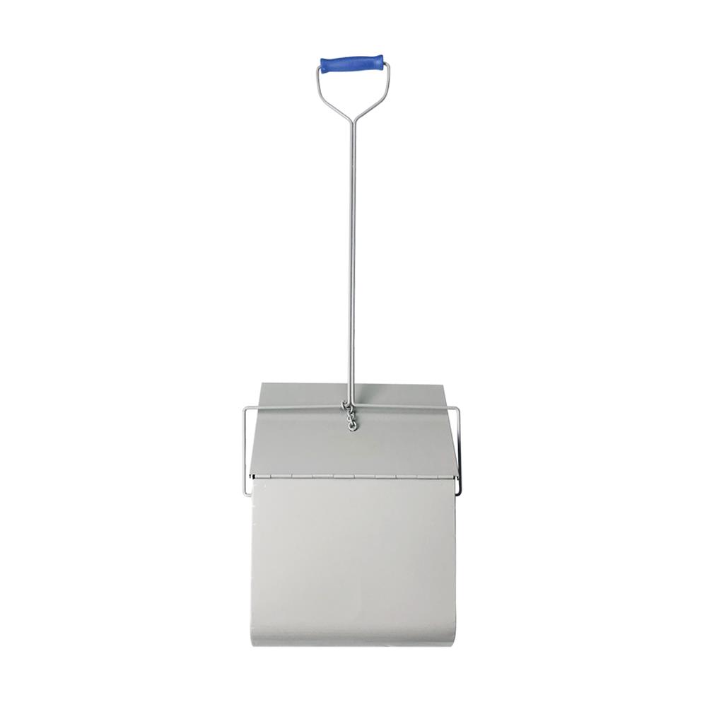 ที่โกยผงเหล็กพ่นสีพร้อมฝาเปิด-ปิด ด้ามยาว ACCO 9.5 นิ้ว สีเทา