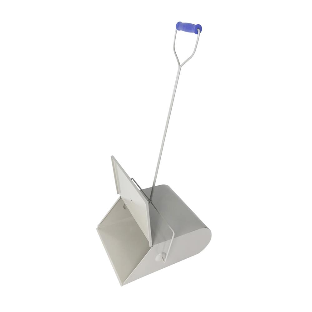 ที่โกยผงเหล็กพ่นสีพร้อมฝาเปิด-ปิด ด้ามยาว ACCO 9.5 นิ้ว สีเทา