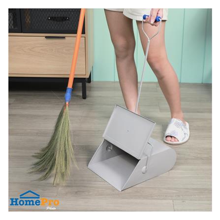 ที่โกยผงเหล็กพ่นสีพร้อมฝาเปิด-ปิด ด้ามยาว ACCO 9.5 นิ้ว สีเทา_7