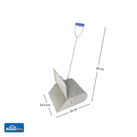 ที่โกยผงเหล็กพ่นสีพร้อมฝาเปิด-ปิด ด้ามยาว ACCO 9.5 นิ้ว สีเทา_9