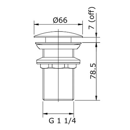สะดืออ่างล้างหน้าแบบกด TOTO T6JV2N_1