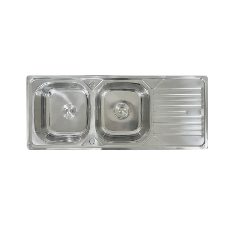 ซิงค์ฝัง 2 หลุม 1 ที่พัก TECNOSTAR TNS 1201 สีเงิน