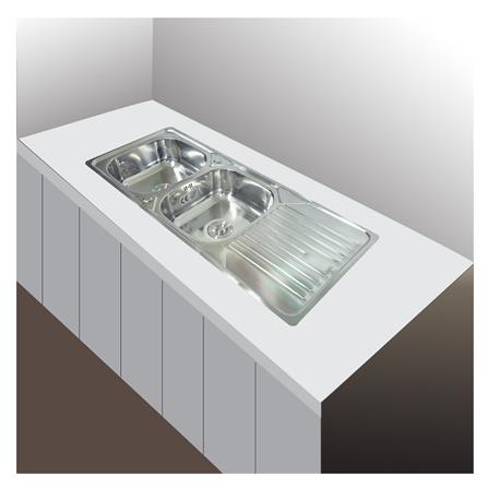 ซิงค์ฝัง 2 หลุม 1 ที่พัก TECNOSTAR TNS 1201 สีเงิน_2