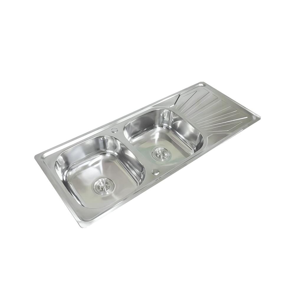 ซิงค์ฝัง 2 หลุม 1 ที่พัก TECNOSTAR TNS 1202 สีเงิน