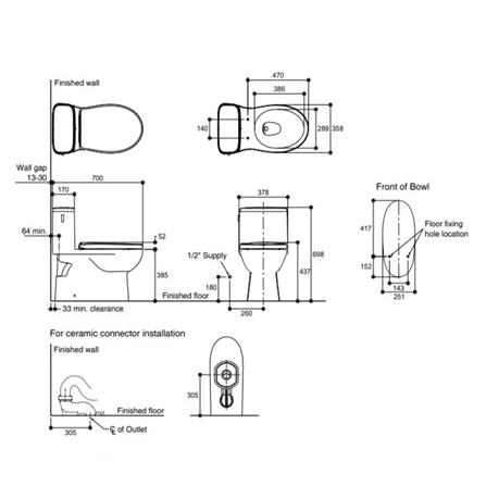 สุขภัณฑ์ 1 ชิ้น KOHLER K-31739X-S-0 3/4.5 ลิตร สีขาว_3