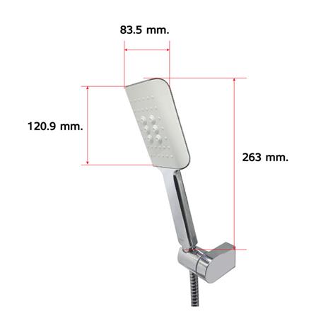 ชุดฝักบัวสายอ่อน 1 ระบบ LUZERN HS-4014 สีโครม_4