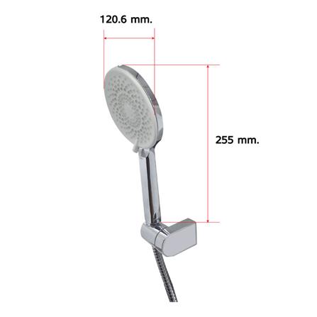 ชุดฝักบัวสายอ่อน 3 ระบบ LUZERN HS-9059 สีโครม_4