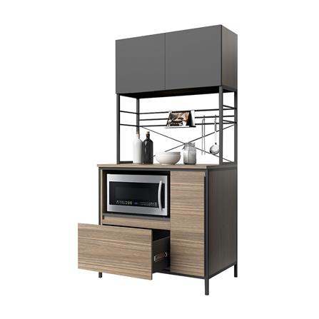 ครัวสำเร็จรูปท็อปเรียบ CABIN RALPH 90 ซม. สีน้ำตาล_1