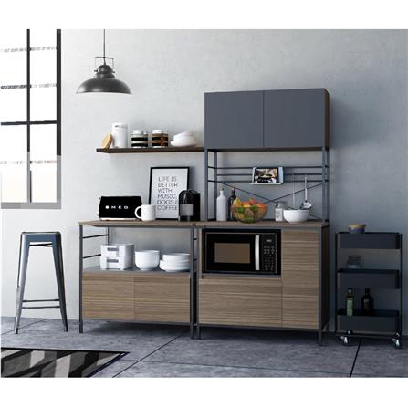 ครัวสำเร็จรูปท็อปเรียบ CABIN RALPH 90 ซม. สีน้ำตาล_3