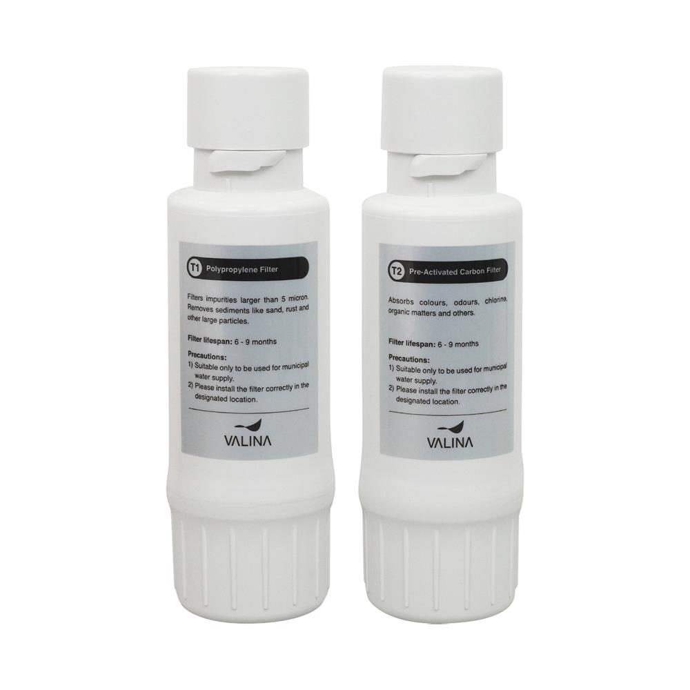 ชุดไส้กรอง VALINA T1(POLYPROPYLENE)+T2(PRE-ACTIVATED CARBON)