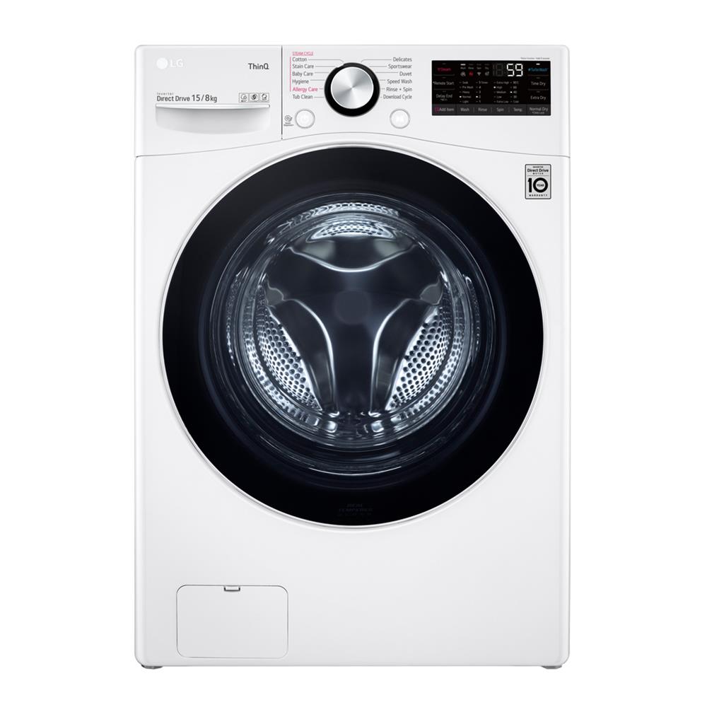 เครื่องซักอบ LG F2515RTPW 15/8 กก. 1200RPM อินเวอร์เตอร์