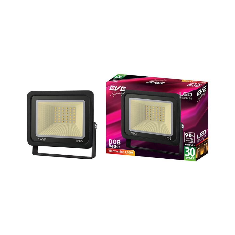 สปอตไลท์ภายนอก LED EVE BETTER 2 30 วัตต์ WARMWHITE  สีดำ