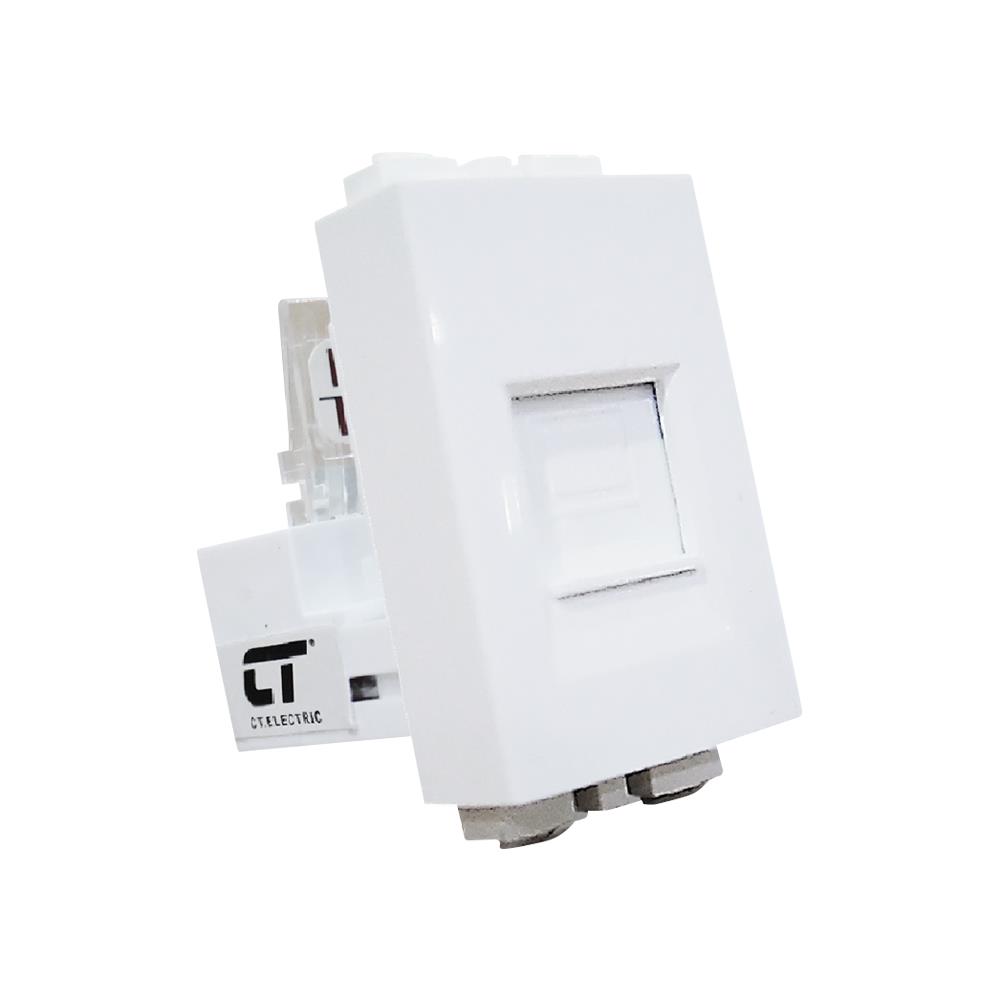 เต้ารับคอมพิวเตอร์ CT ELECTRIC CAT5E LAN-1 สีขาว