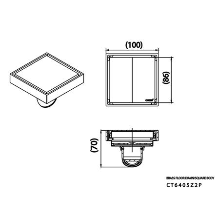 ตะแกรงกันกลิ่น COTTO CT6405Z2P(HM) หน้าแปลน 4 นิ้ว_1