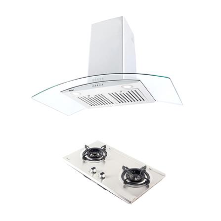 เตาฝัง+เครื่องดูดควัน TECNOSTAR SET HD 3590 +JET SS