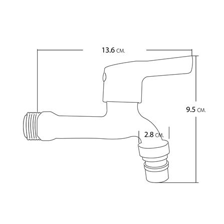 ก๊อกล้างพื้น 1 ทาง DONMARK GL-1417_1