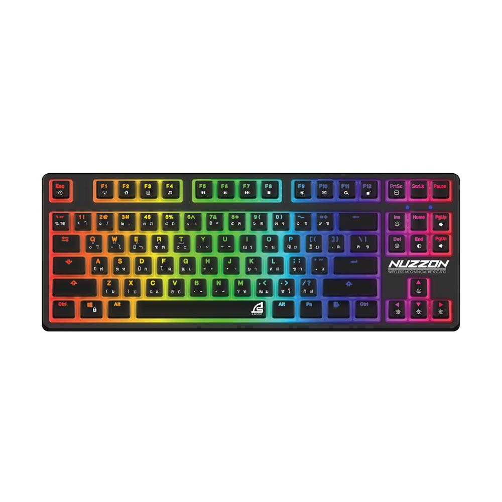 คีย์บอร์ดเกมมิ่ง SIGNO NUZZON KB-751BLK R สีดำ