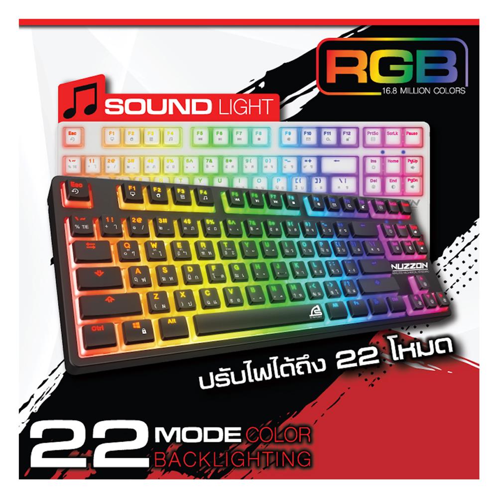 คีย์บอร์ดเกมมิ่ง SIGNO NUZZON KB-751BLK R สีดำ