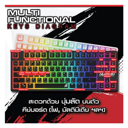 คีย์บอร์ดเกมมิ่ง SIGNO NUZZON KB-751BLK R สีดำ_4