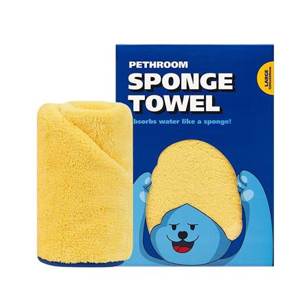 ผ้าขนหนูฟองน้ำสำหรับสัตว์เลี้ยง PETHROOM ไซซ์ L_0