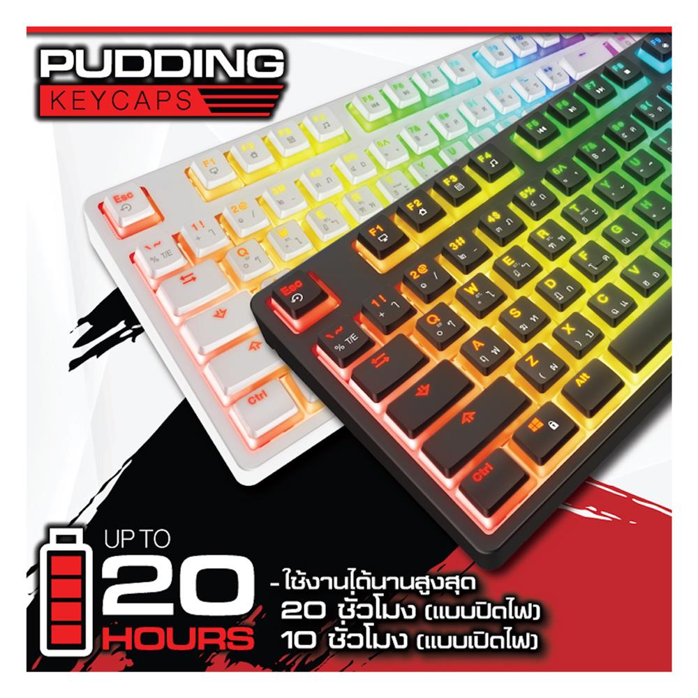 คีย์บอร์ดเกมมิ่ง SIGNO NUZZON KB-751W R สีขาว