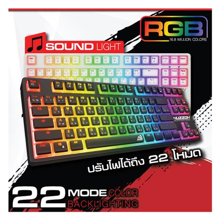 คีย์บอร์ดเกมมิ่ง SIGNO NUZZON KB-751W R สีขาว_2