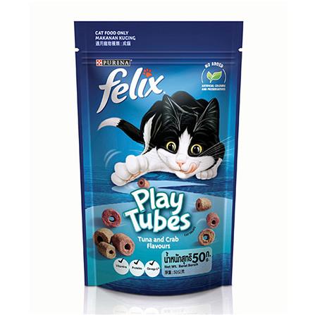 ขนมแมว FELIX PLAY TUBES TUNA & CRAB 50 ก.