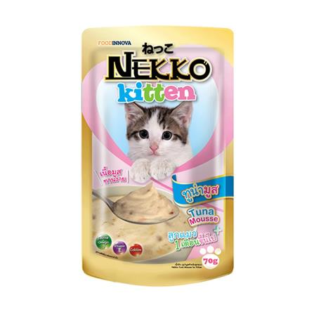 อาหารเปียกแมว NEKKO KITTEN TUNA MOUSSE 70 ก.