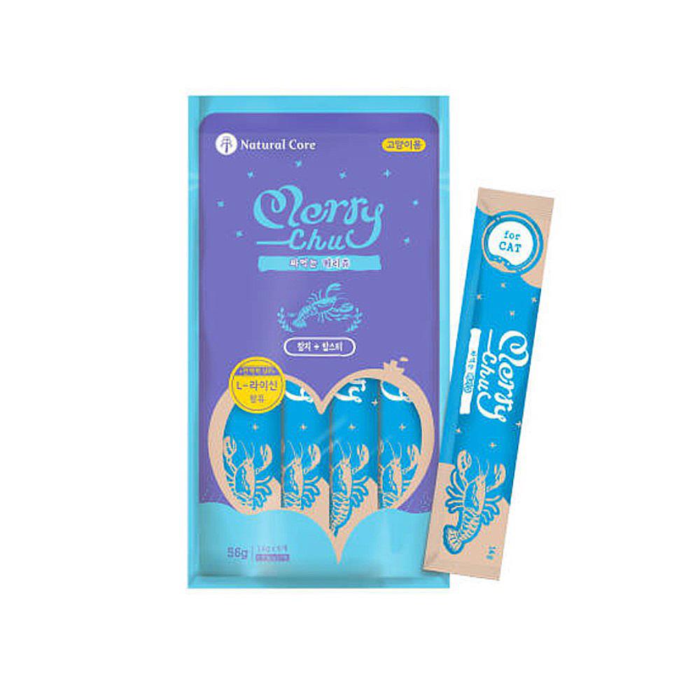 ขนมแมวเลีย NATURAL CORE MERRY CHU LOBSTER & TUNA 56 ก.