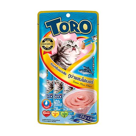 ขนมแมวเลีย TORO TUNA PLUS FIBER แพ็ก 5 ชิ้น